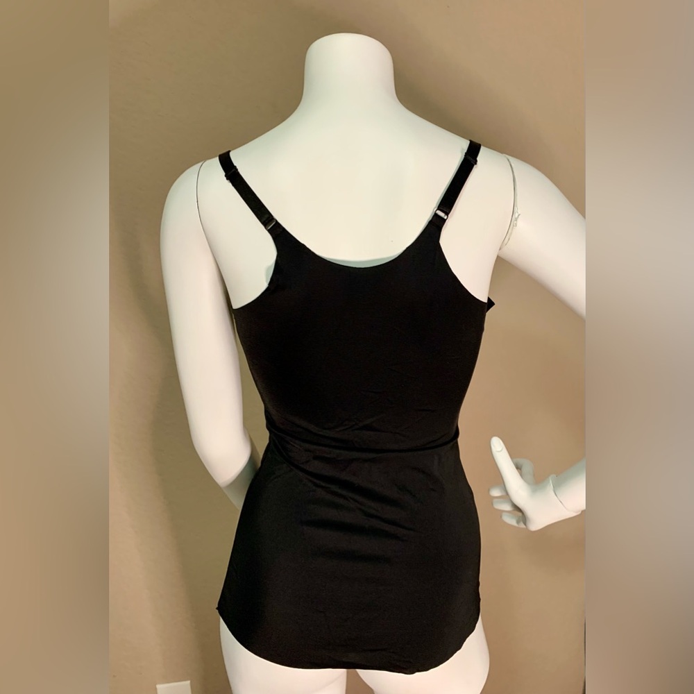 Smooth Form shape wear black long line tummy shaper.  Mild compression